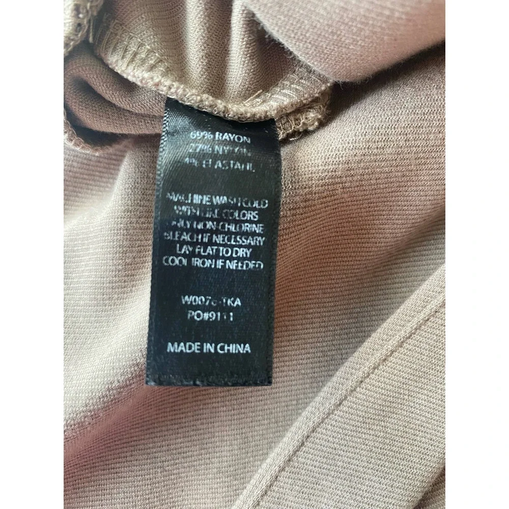Betabrand Women's Beige Straight Dress Yoga Pants W0076-TKA Medium